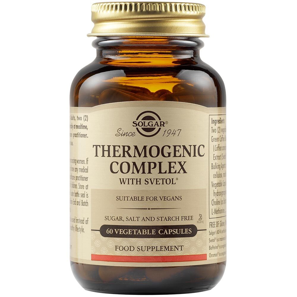 Solgar Thermogenic Complex Φόρμουλα - Συμβάλει στην Μείωση του Λίπους και στην Αύξηση του Ρυθμού Καύσεων, 60veg caps