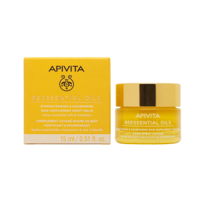 Apivita Beessential Oils Strengthening & Nourishing Skin Supplement Night Balm 15 ml