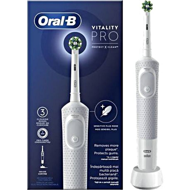 Oral-B Vitality Pro White Επαναφορτιζόμενη Ηλεκτρική Οδοντόβουρτσα
