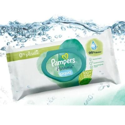 Pampers Harmonie Aqua Μωρομάντηλα 2+1 Δώρο 3 x 48 τμχ - Image 2