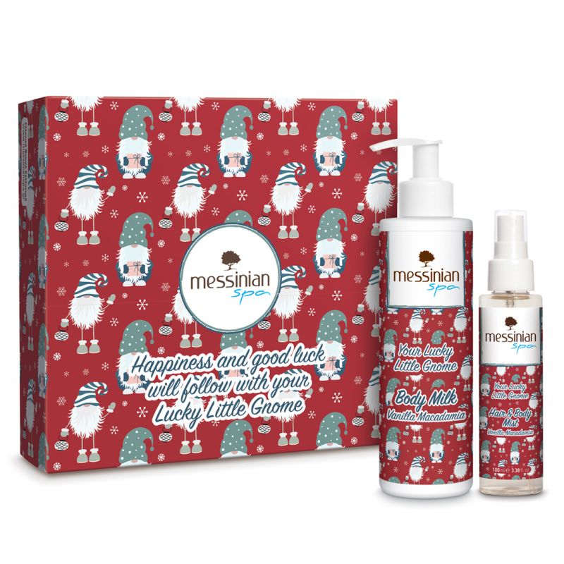 Messinian Spa Vanilla Macadamia - Lucky Little Gnome - Promo Pack- Γαλάκτωμα Σώματος 250ml + Hair & Body Mist 100ml